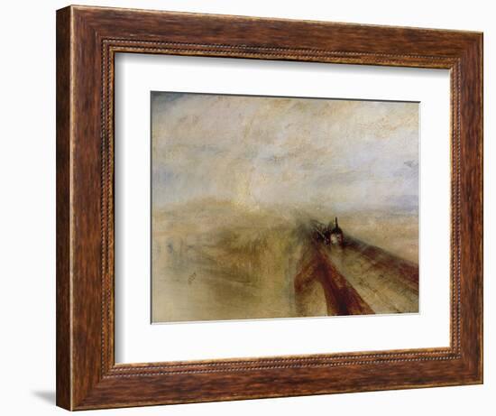 Rain Steam and Speed, the Great Western Railway, Painted Before 1844-J. M. W. Turner-Framed Giclee Print