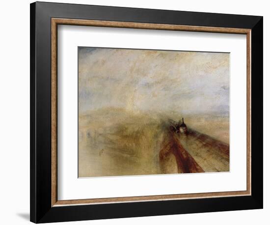 Rain Steam and Speed, the Great Western Railway, Painted Before 1844-J. M. W. Turner-Framed Giclee Print