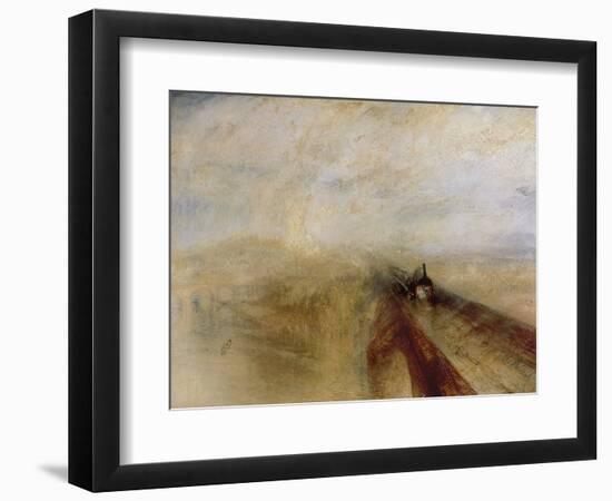 Rain Steam and Speed, the Great Western Railway, Painted Before 1844-J. M. W. Turner-Framed Giclee Print