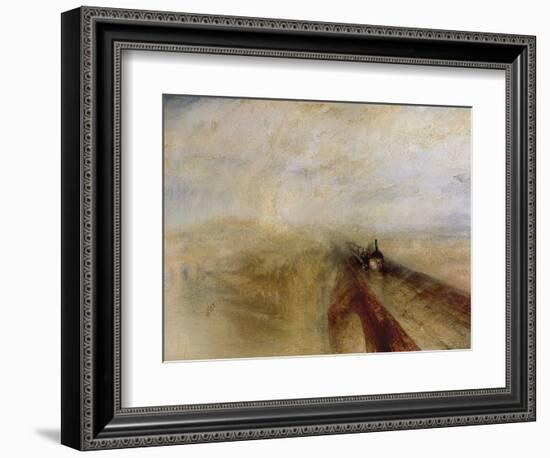 Rain Steam and Speed, the Great Western Railway, Painted Before 1844-J. M. W. Turner-Framed Giclee Print