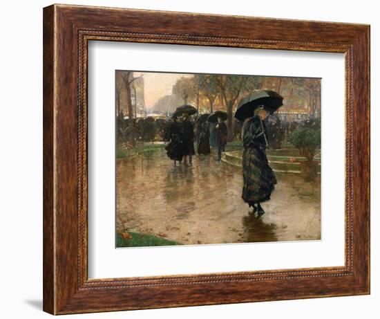 Rain Storm, Union Square, 1890-Childe Hassam-Framed Giclee Print