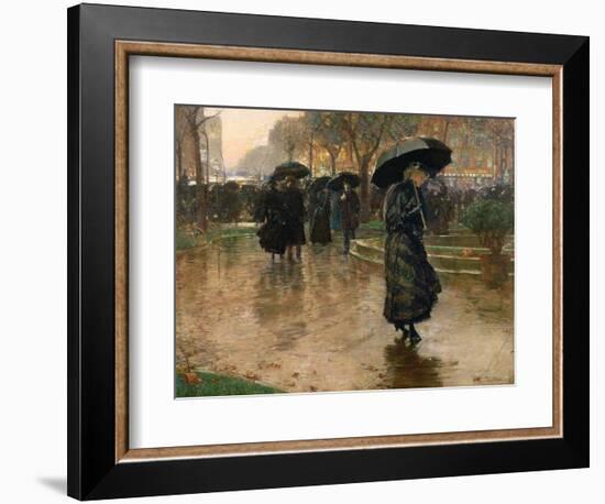 Rain Storm, Union Square, 1890-Childe Hassam-Framed Giclee Print