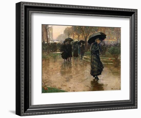 Rain Storm, Union Square, 1890-Childe Hassam-Framed Giclee Print