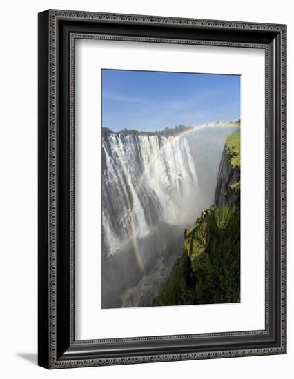 Rainbow above Victoria Falls, Mosi-Oa-Tunya National Park, Zambia-Paul Souders-Framed Photographic Print