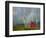 Rainbow and Monks with Praying Flags, Phobjikha Valley, Gangtey Village, Bhutan-Keren Su-Framed Photographic Print