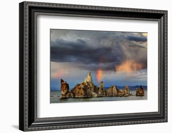 Rainbow and Storm Clouds over the Lake, Mono Lake, California, USA-Jaynes Gallery-Framed Photographic Print