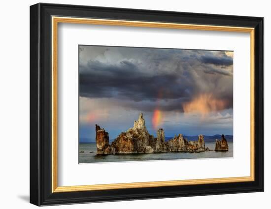 Rainbow and Storm Clouds over the Lake, Mono Lake, California, USA-Jaynes Gallery-Framed Photographic Print