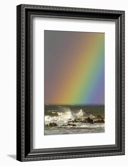 Rainbow and Waves, Hookipa Beach Park, Mauii, Hawaii, USA-Jaynes Gallery-Framed Photographic Print