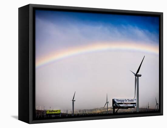 Rainbow and Windmills-Janice Sullivan-Framed Premier Image Canvas