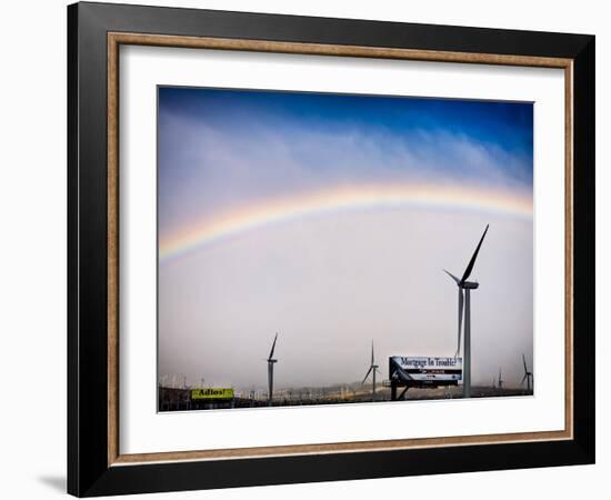 Rainbow and Windmills-Janice Sullivan-Framed Giclee Print