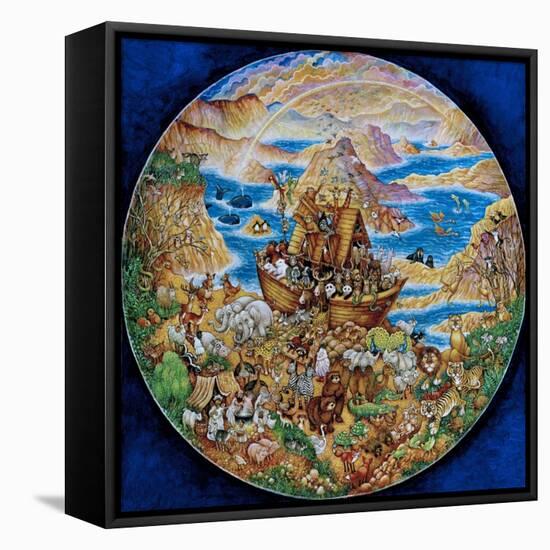 Rainbow Ark Circle-Bill Bell-Framed Premier Image Canvas