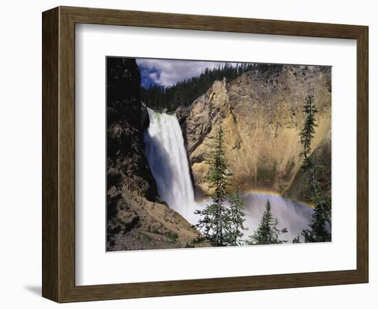 Rainbow at Lower Yellowstone Falls-James Randklev-Framed Photographic Print