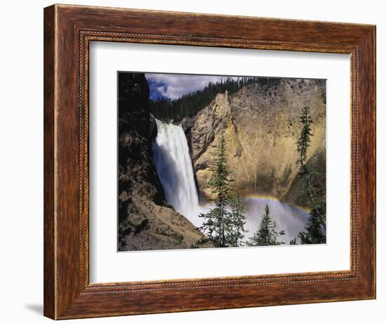 Rainbow at Lower Yellowstone Falls-James Randklev-Framed Photographic Print