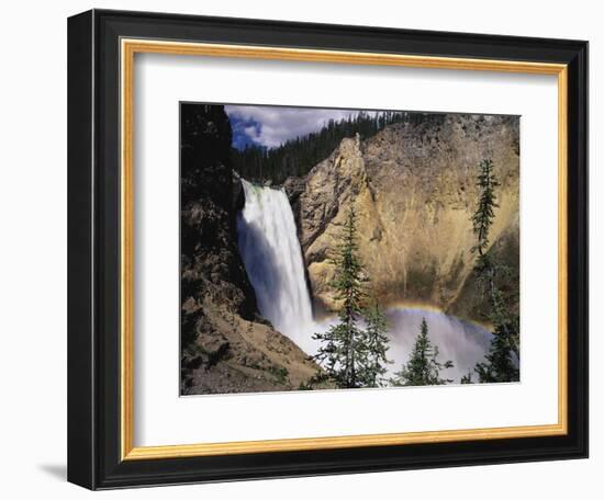 Rainbow at Lower Yellowstone Falls-James Randklev-Framed Photographic Print