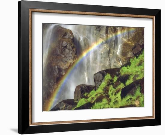 Rainbow at the Base of Bridal Veil Falls, Yosemite National Park, California, USA-Christopher Talbot Frank-Framed Photographic Print