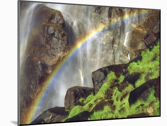 Rainbow at the Base of Bridal Veil Falls, Yosemite National Park, California, USA-Christopher Talbot Frank-Mounted Photographic Print