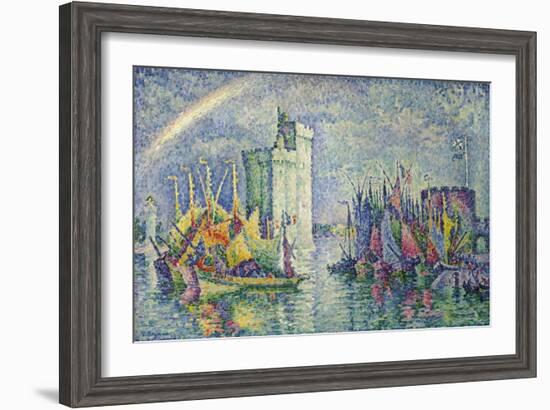 Rainbow at the Port of La Rochelle; Arc-En-Ciel, La Rochelle, Le Port, 1912-Paul Signac-Framed Giclee Print