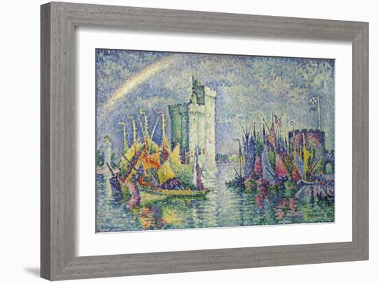 Rainbow at the Port of La Rochelle; Arc-En-Ciel, La Rochelle, Le Port, 1912-Paul Signac-Framed Giclee Print