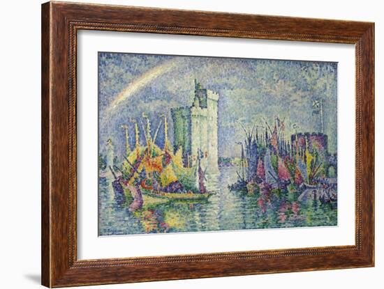 Rainbow at the Port of La Rochelle; Arc-En-Ciel, La Rochelle, Le Port, 1912-Paul Signac-Framed Giclee Print