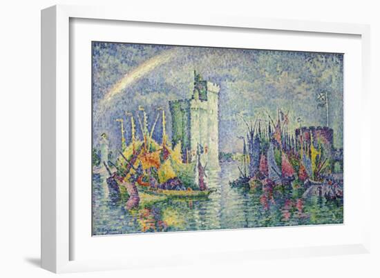 Rainbow at the Port of La Rochelle; Arc-En-Ciel, La Rochelle, Le Port, 1912-Paul Signac-Framed Giclee Print