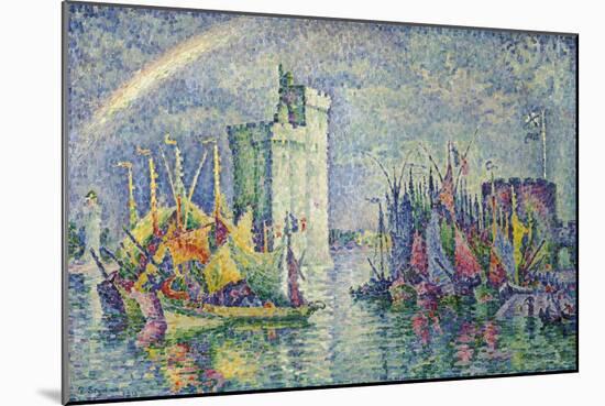 Rainbow at the Port of La Rochelle; Arc-En-Ciel, La Rochelle, Le Port, 1912-Paul Signac-Mounted Giclee Print