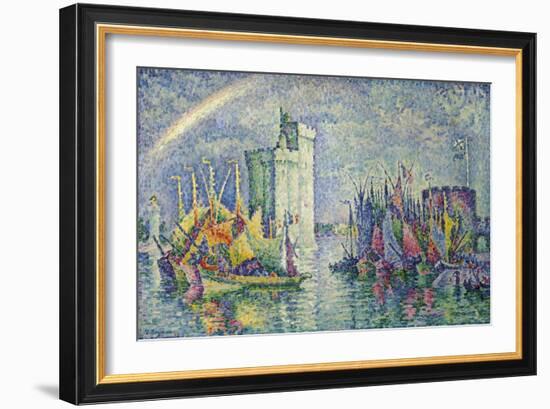 Rainbow at the Port of La Rochelle; Arc-En-Ciel, La Rochelle, Le Port, 1912-Paul Signac-Framed Giclee Print