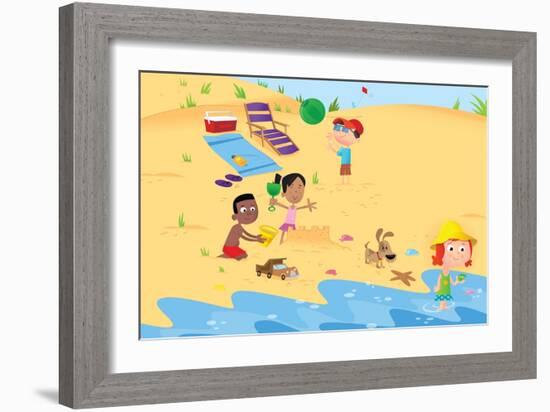 Rainbow Beach - Turtle-Rob McClurkan-Framed Giclee Print