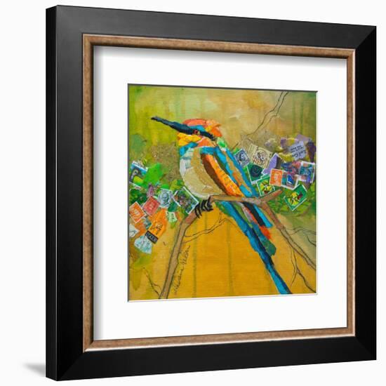 Rainbow Bee Eater-null-Framed Art Print