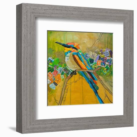 Rainbow Bee Eater-null-Framed Art Print