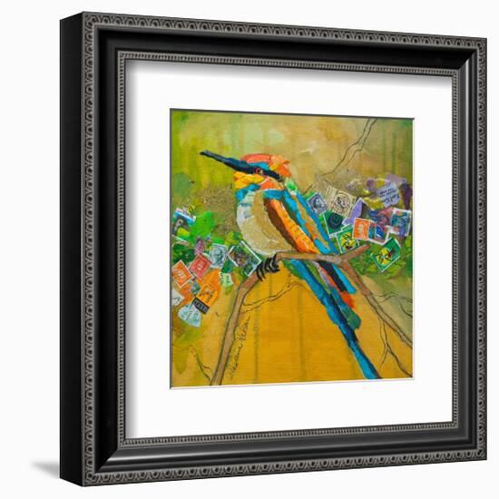 Rainbow Bee Eater-null-Framed Art Print