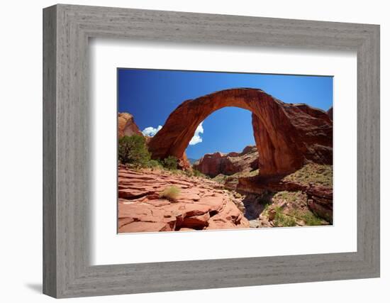 Rainbow Bridge, Lake Powell, Utah-George Oze-Framed Photographic Print