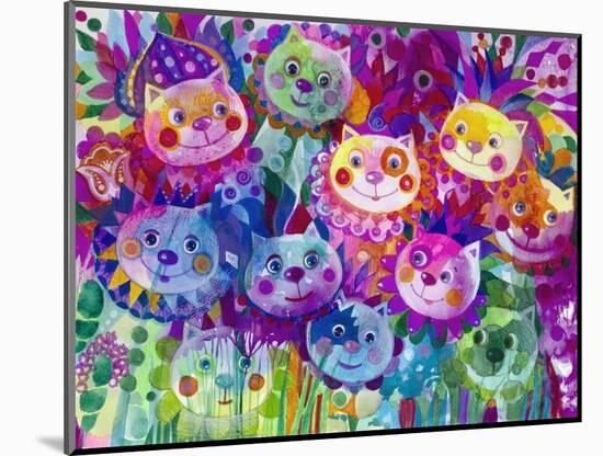 Rainbow Cats-Oxana Zaiko-Mounted Giclee Print