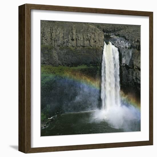 Rainbow Caused by Waterfall-Micha Pawlitzki-Framed Photographic Print