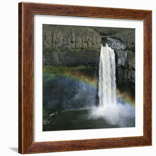 Rainbow Caused by Waterfall-Micha Pawlitzki-Framed Photographic Print