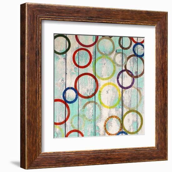 Rainbow Circles IV-Yashna-Framed Art Print