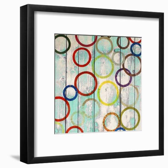 Rainbow Circles IV-Yashna-Framed Art Print