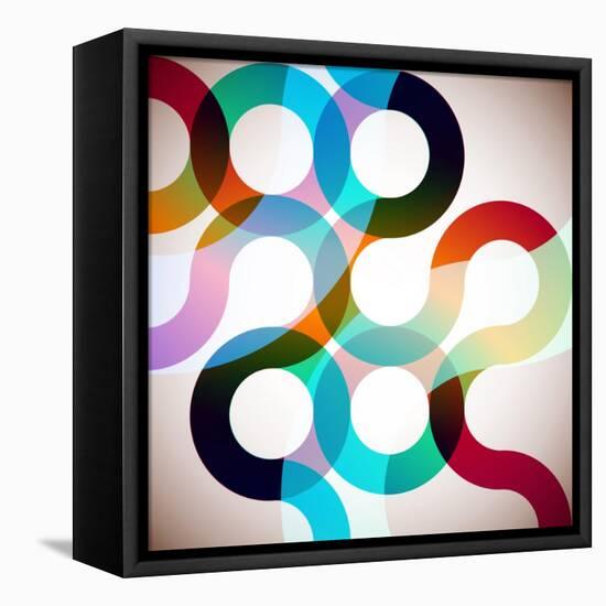 Rainbow Circles-VolsKinvols-Framed Stretched Canvas