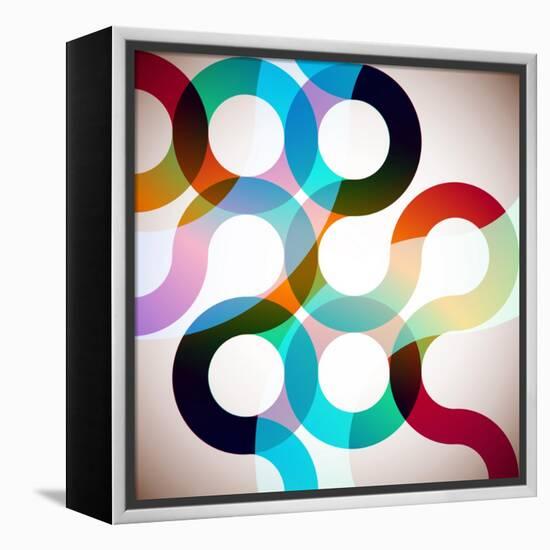 Rainbow Circles-VolsKinvols-Framed Stretched Canvas