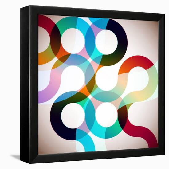 Rainbow Circles-VolsKinvols-Framed Stretched Canvas