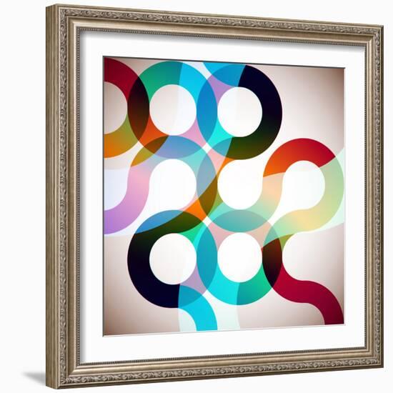 Rainbow Circles-VolsKinvols-Framed Art Print