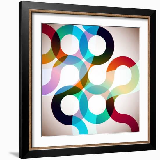 Rainbow Circles-VolsKinvols-Framed Art Print