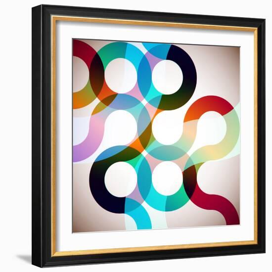 Rainbow Circles-VolsKinvols-Framed Art Print