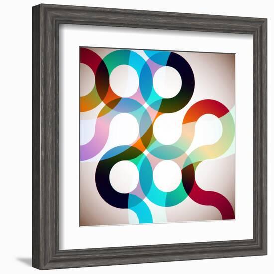 Rainbow Circles-VolsKinvols-Framed Art Print