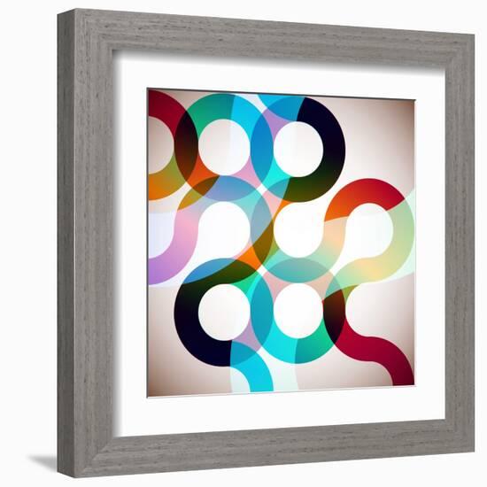 Rainbow Circles-VolsKinvols-Framed Art Print