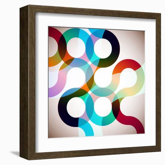 Rainbow Circles-VolsKinvols-Framed Art Print