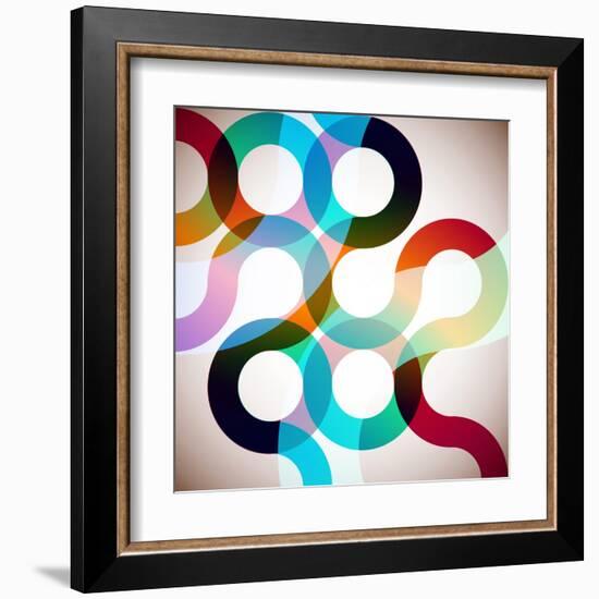 Rainbow Circles-VolsKinvols-Framed Art Print