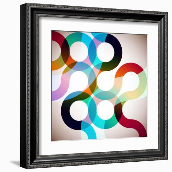 Rainbow Circles-VolsKinvols-Framed Art Print