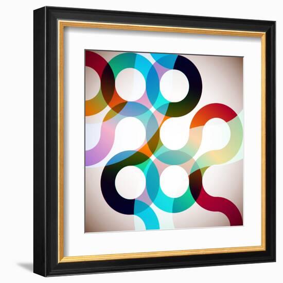 Rainbow Circles-VolsKinvols-Framed Art Print