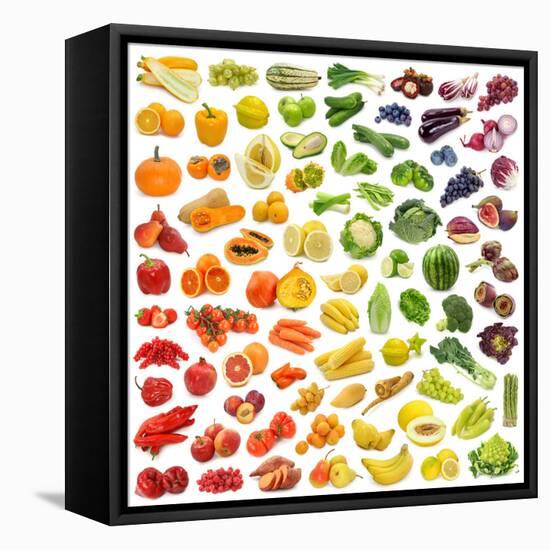 Rainbow Collection of Fruits and Vegetables-egal-Framed Premier Image Canvas