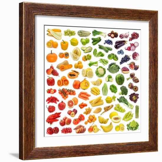 Rainbow Collection of Fruits and Vegetables-egal-Framed Photographic Print